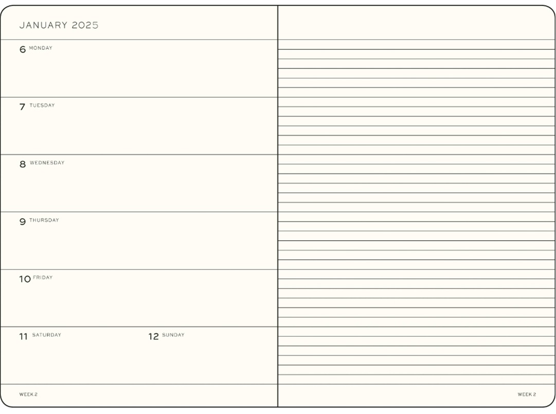 Weekly Planner & Notebook