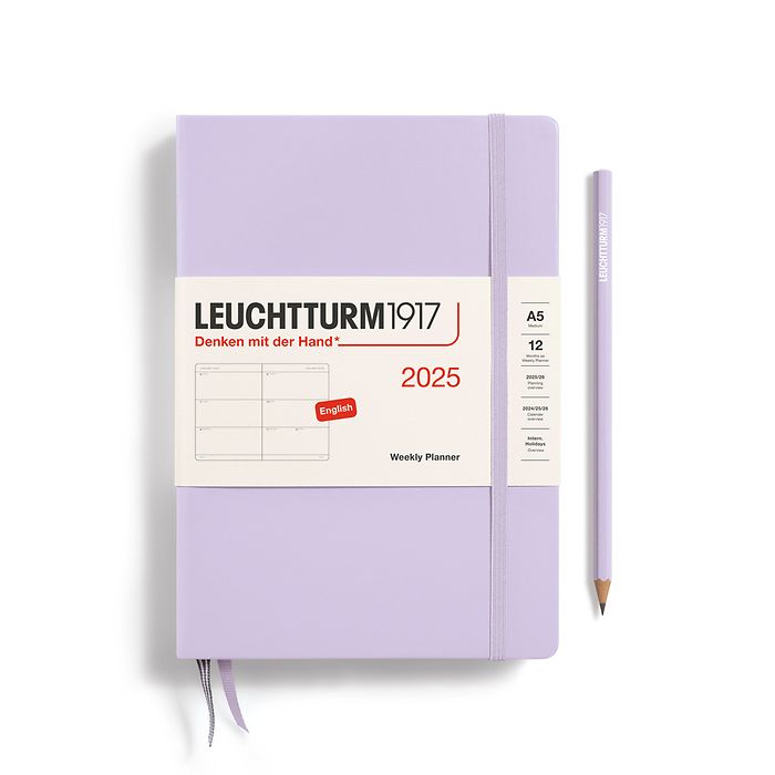 Weekly Planner Medium (A5) 2025, Lilac, English