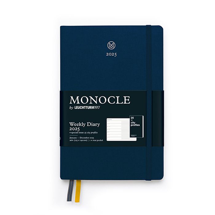 Weekly Planner & Notebook Monocle, Paperback (B6+) 2025, with booklet,Navy, English