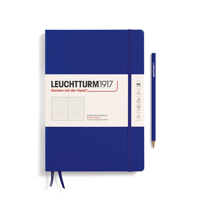 Notebook Composition (B5), Hardcover, 219 numbered pages, Ink, dotted