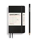 Notebook Pocket (A6), Softcover, 123 numbered pages, Black,  dotted