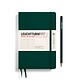 Notebook Paperback (B6+), Hardcover, 219 numbered pages, Forest Green, dotted