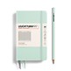 Notebook Pocket (A6), Hardcover, 187 numbered pages, Mint Green, squared